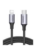 UGREEN iPhone Cable 3M [MFi Certified] USB C to Lightning Fast Charging Cord Braided Wire 18W Fast PD Charge for iPhone 13/12/11/XS/XR/Pro Max /Pro/Mini/SE/ ipad 9 Black - SW1hZ2U6NTQ1ODQ0