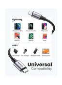 UGREEN iPhone Cable 3M [MFi Certified] USB C to Lightning Fast Charging Cord Braided Wire 18W Fast PD Charge for iPhone 13/12/11/XS/XR/Pro Max /Pro/Mini/SE/ ipad 9 Black