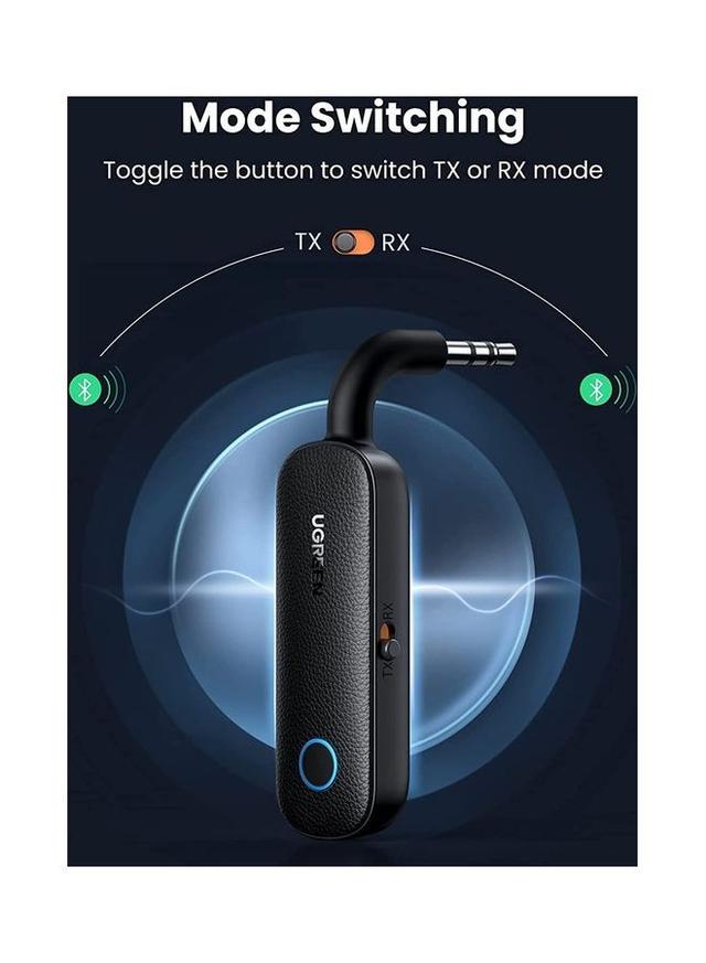 UGREEN Bluetooth 5.0 Audio Transceiver Wireless Bluetooth Transmitter and Receiver Adapter for Wireless Music Stream with Hand-free Call Black