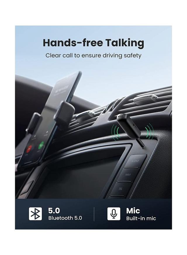 UGREEN Bluetooth 5.0 Audio Transceiver Wireless Bluetooth Transmitter and Receiver Adapter for Wireless Music Stream with Hand-free Call Black