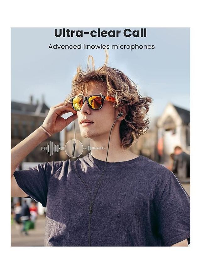 سماعات سلك بمنفذ تايب سي عازلة للضوضاء أسود يوجرين Ugreen Black Noise Isolation USB-C  In-ear Headphone