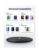 قاعدة شحن لاسلكي Qi بسرعة (15W) 15W Fast Qi Wireless Charging Pad Black