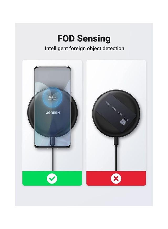 قاعدة شحن لاسلكي Qi بسرعة (15W) 15W Fast Qi Wireless Charging Pad Black - SW1hZ2U6NTQwNDU3