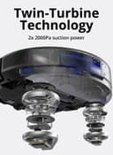 Eufy Robot X8 Hybrid Vacuum And Mop Cleaner 70W T2261 Black