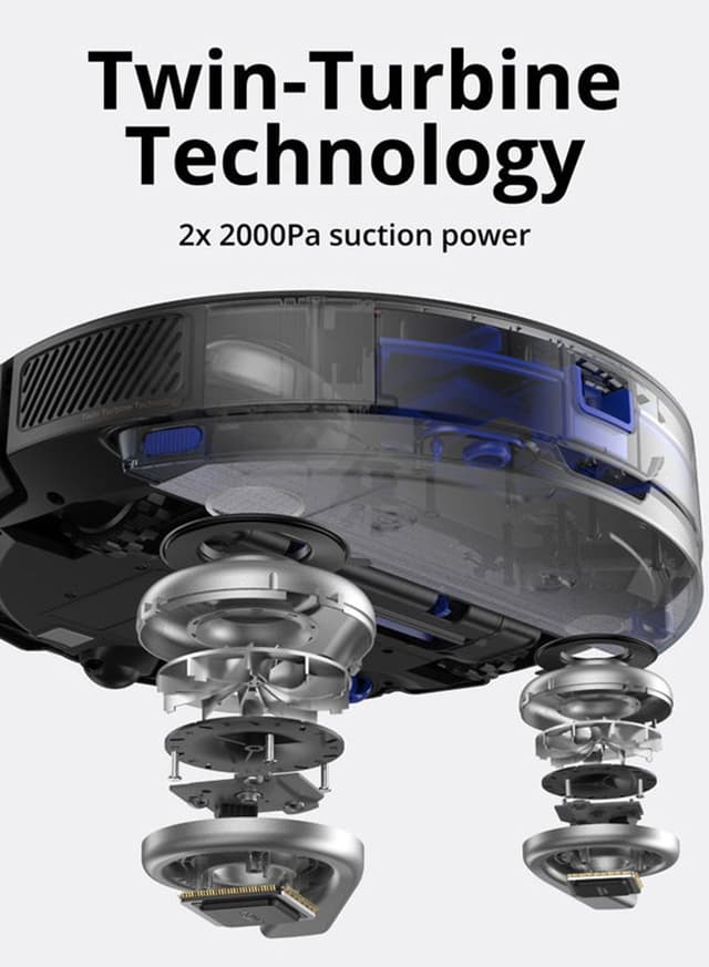 Eufy Robot X8 Hybrid Vacuum And Mop Cleaner 70W T2261 Black