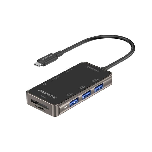promate Ultra-Compact USB-C Hub with 100W Power Delivery