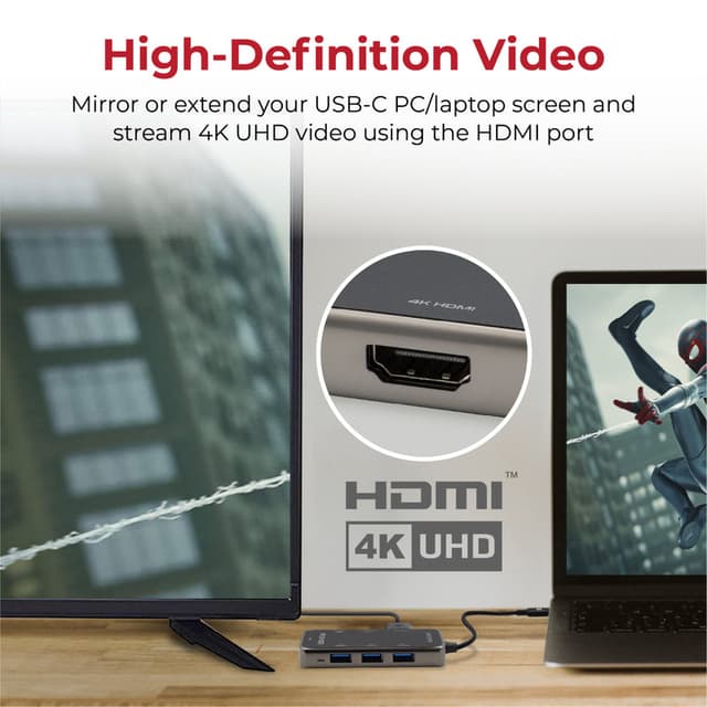 promate Ultra-Compact USB-C Hub with 100W Power Delivery
