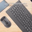 كيبورد و ماوس لاسلكيين  PROMATE Ultra-Slim Ergonomic Wireless Keyboard & Mouse Combo - 204491