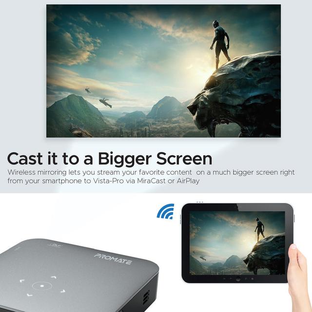 بروجكتور محمول بنظام أندرويد   PROMATE Touch Control Android 7.1 Portable Projector