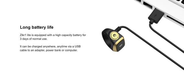 خاتم التسبيح الذكي زكر لايت Zikr Lite Smart Tasbih Ring