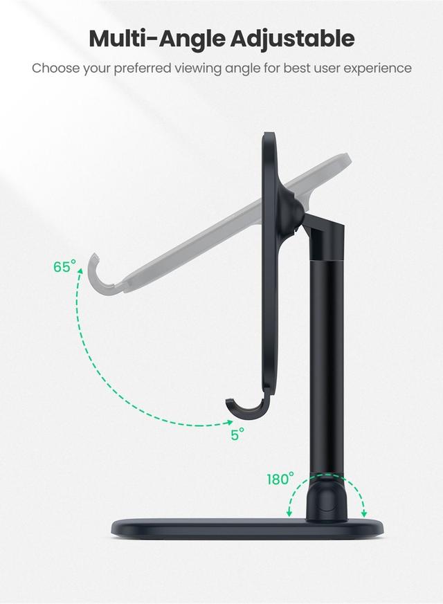UGREEN Tablet Stand Foldable iPad Holder Metal Compatible With iPad/Pro /12.9 /2021/ 8th Generation / Mini Air 2021 Samsung Tab iPhone 13/13mini/13 Pro/13 Pro Max