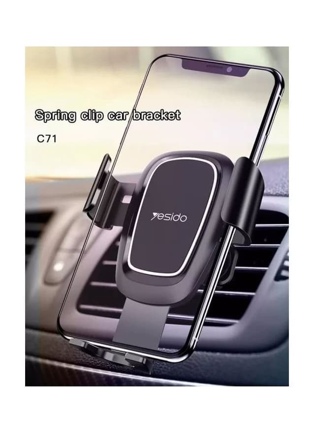 هولدر موبايل للسيارة c71 أسود | C71 Gravity Car Holder Black