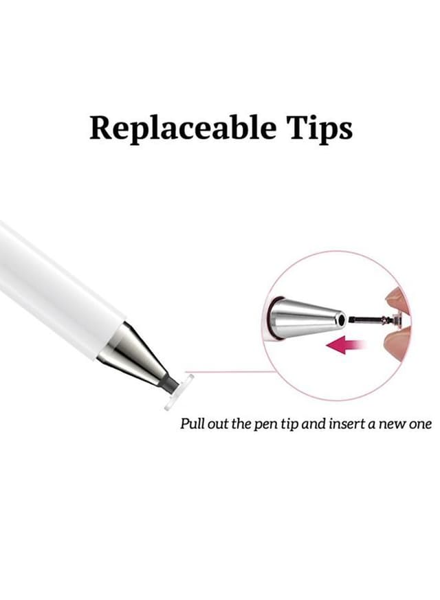 قلم لمس للرسم عالي الدقة أبيض | Capacitive Stylus Pen