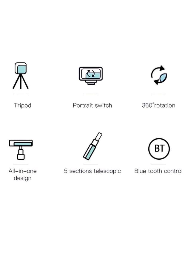 Yesido SFII Wireless Selfie Stick Tripod With Remote Control