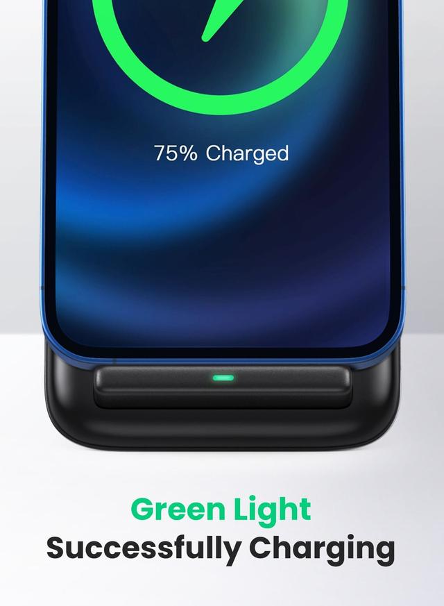 شاحن لاسلكي ( 15W ) - اسود UGREEN -  Fast Wireless Charger Stand Pad for iPhone 13 Pro 12 Pro Max 12 Pro 11 XS Max X 8P Samsung S20+ S20 S10 Note10 S9 Airpods 2 Pro - SW1hZ2U6NTQ2MjM2