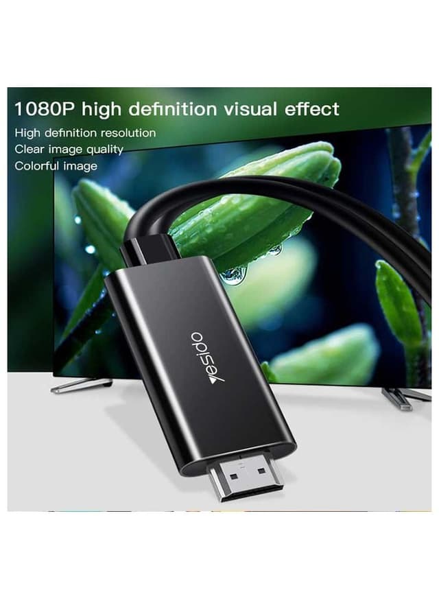 سلك اتش دي للجوال 3 في 1 بدقة 4K يسديو Yesido 3 In 1 HDMI Cable For Lightning & Micro & Type-C