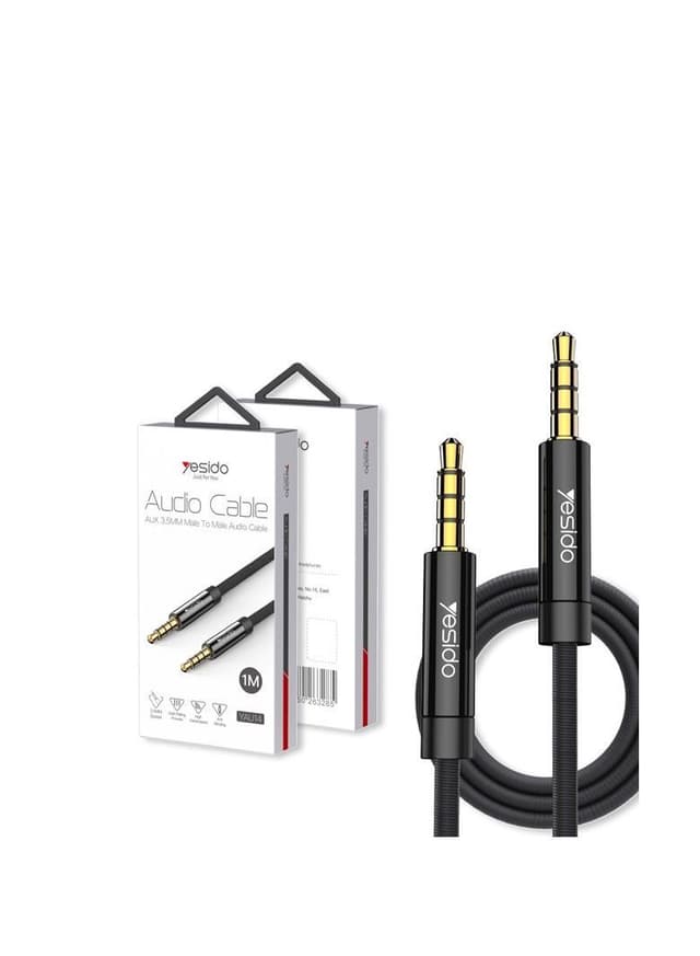 Yesido AUX 3.5MM Male To Male Audio Cable Black