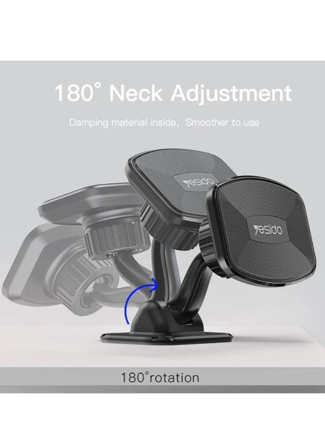 Yesido C129 Universal 180Â° Rotation Magnetic Car Dashboard Mobile Phone Holder Stand Bracket - Black - SW1hZ2U6NTQ0MzUw