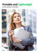 UGREEN Laptop Sleeve 13.3 Inch Compatible with MacBook Air 13 2021 2020 2019 PU Leather Case Water-Resistant Soft Padded Zipper Protective Briefcase-Gray