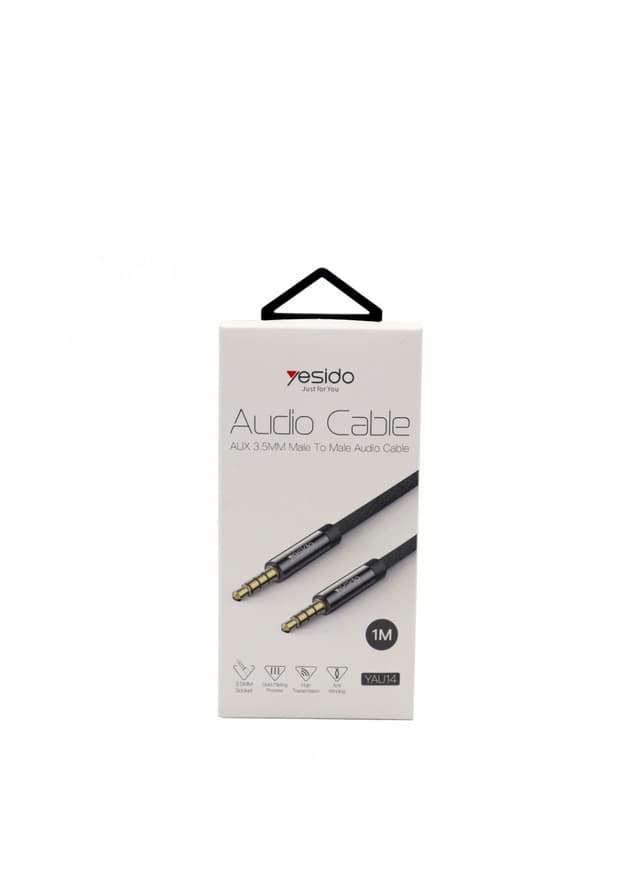 Yesido AUX 3.5MM Male To Male Audio Cable Black