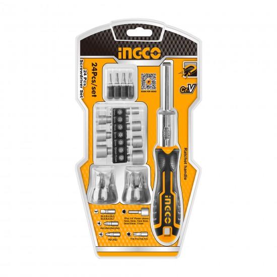 INGCO 24 PCs Professional Screwdriver Set - SW1hZ2U6NTU2MzMy