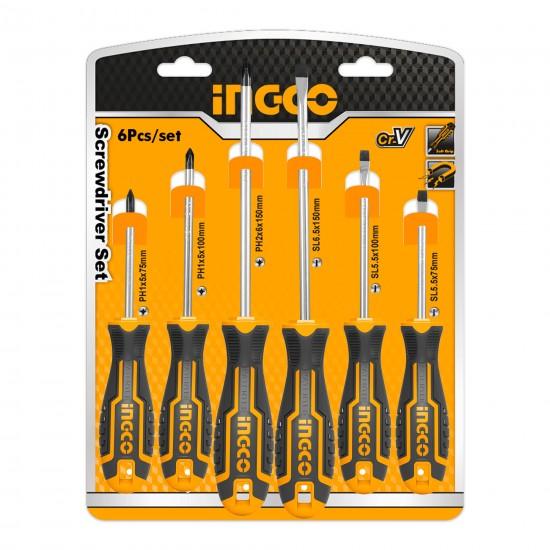 INGCO High Quality 6 Pc Screwdriver Set