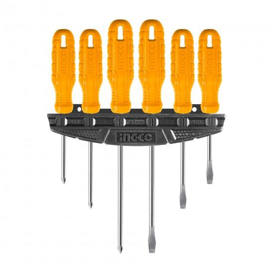 مجموعة مفكات براغي 6 قطع INGCO 6 PCs High Quality Screwdriver Set with Frame