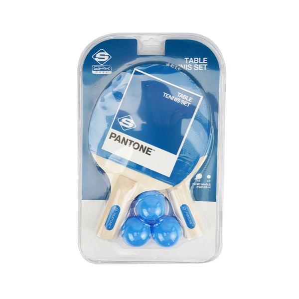 PANTONE PANTONE TABLE TENNIS SET 2 BATS 3 BALLS BLUE SPK1005 - SW1hZ2U6NTUzNDE4