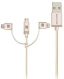 كيبل شحن متعدد الإستخدامات 3 في 1 - 1.2 متر   PROMATE Apple MFi Trio-ended Charge and Sync Cable