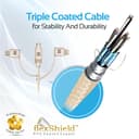 كيبل شحن متعدد الإستخدامات 3 في 1 - 1.2 متر   PROMATE Apple MFi Trio-ended Charge and Sync Cable