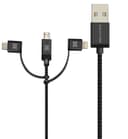 كيبل شحن متعدد الإستخدامات 3 في 1 - 1.2 متر   PROMATE Apple MFi Trio-ended Charge and Sync Cable