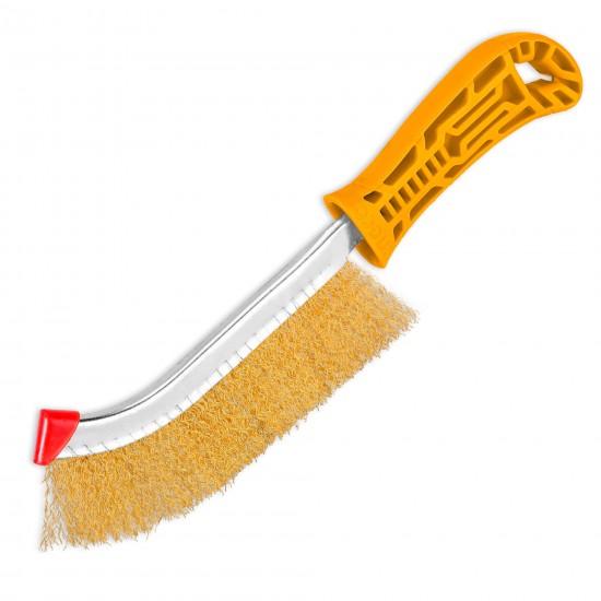 فرشاة سلك (فرشاة حديد) 250 ملم INGCO 250mm Heavy Duty Wire Brush, for Cleaning Rust Removal, Dirt, Paint Scrubbing - SW1hZ2U6NTU2MjI1