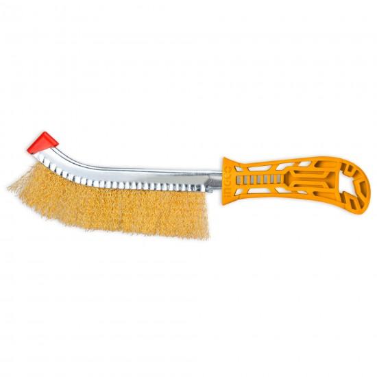 INGCO 250mm Heavy Duty Wire Brush, for Cleaning Rust Removal, Dirt, Paint Scrubbing