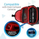 promate Compact Camera Case with Front Storage, Side Mesh Pocket and Shoulder Strap