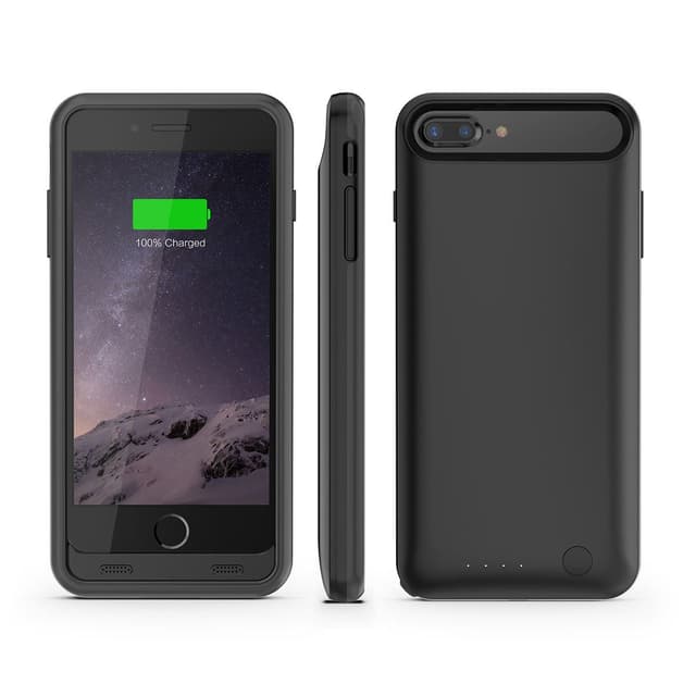 باور بانك 3,100mAh وكفر لهاتف iPhone 8 Plus أسود iPhone 8 Plus Case with Battery - Merlin