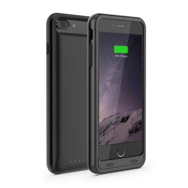 باور بانك 3,100mAh وكفر لهاتف iPhone 8 Plus أسود iPhone 8 Plus Case with Battery - Merlin