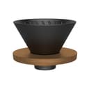 وعاء تقطير V60 مع قاعدة خشبية لون أسود Coffee Dripper with Wood Base - DHPO