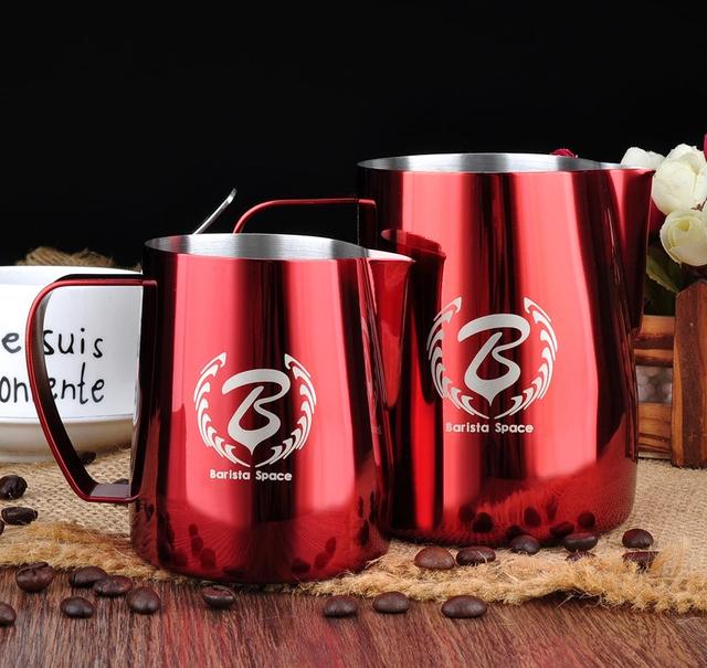 بيتشر حليب لتحضير القهوة 350 مل أحمر | Barista space pitcher