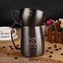 فنجان قهوة ستانلس ستيل 250ml أسود رملي | Barista Space Latte Art Cup - SW1hZ2U6NTY4NjQx