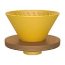 وعاء تقطير V60 مع قاعدة خشبية لون أسود Coffee Dripper with Wood Base - DHPO