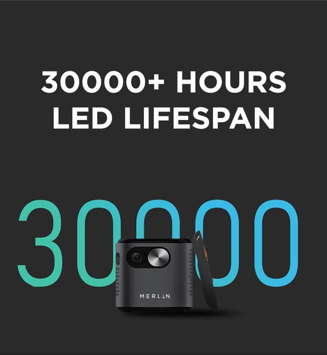 بروجكتر صغير لاسلكي للجوال محمول بالبطارية Merlin Cube HD Mini