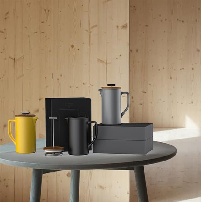 ماكينة صنع القهوة الفرنسية بسعة 600 مل Coffee Maker with Wooden - DHPO