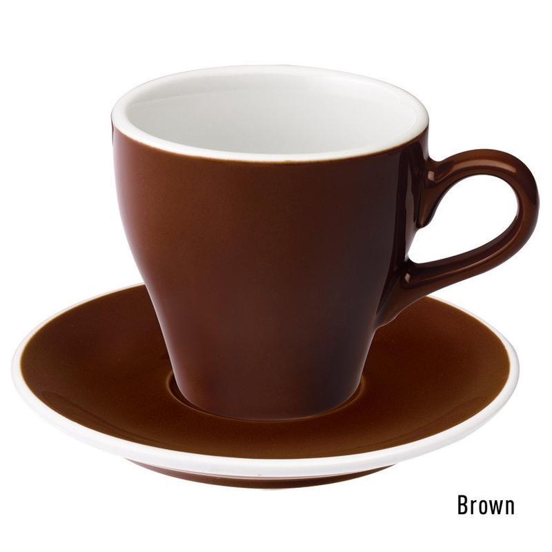 كوب قهوة 280 مل مع صحن – بني  Loveramics Tulip Latte Cup & Saucer