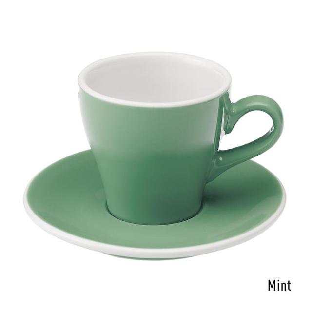 كوب قهوة 180 مل مع صحن – أخضر نعناعي  Loveramics Tulip Cappuccino Cup & Saucer - SW1hZ2U6NTc1MDY1