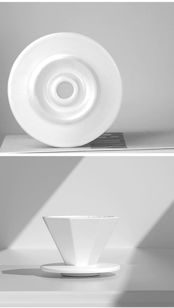 وعاء تقطير V60 للقهوة سيراميك سعة 4 أكواب Octagonal-Shaped Ceramic Dripper - Saraya