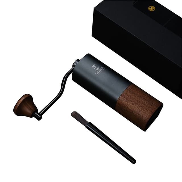مطحنة قهوة يدوية - أسود و خشبي Timemore G1 Grinder - Black & Wood