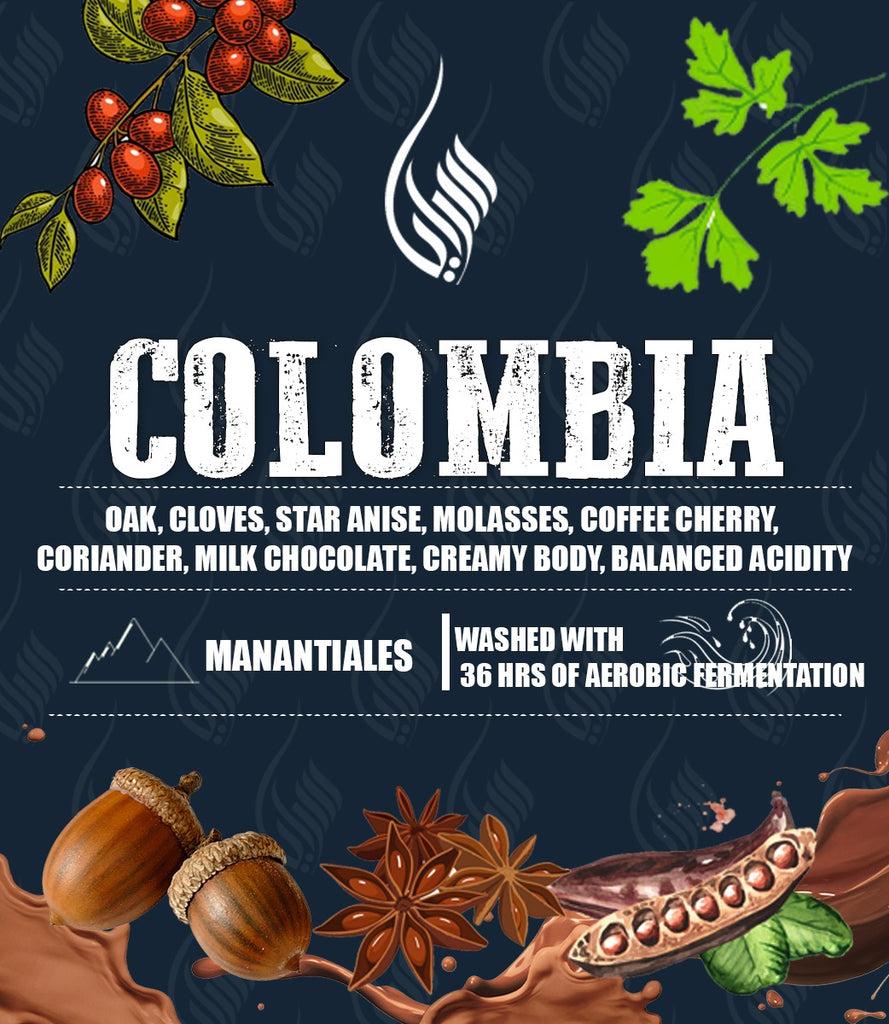 قهوة كولومبيا منكهة بالكرز مع القرنفل واليناسون 250 جرام سرايا Saraya Colombia Manantiales