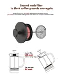فرينش بريس مكبس قهوة فرنسي 600 مل تايم مور Timemore French Press 3.0 Dual mesh