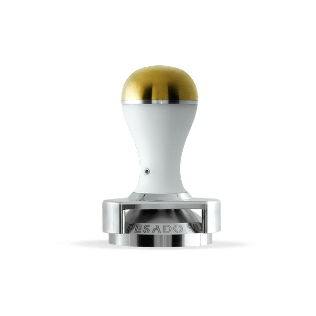 مكبس تامبر قهوة  58.5mm أبيض وذهبي Tamper w/ Depth Adjuster - Pesado