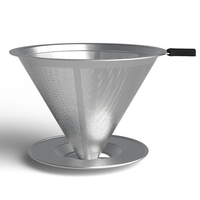 قمع V60 ستانلس ستيل دي اتش بي او DHPO New Stainless Steel Pour over Coffee Dripper